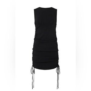 Lioness military minds Black Sleeveless Ruched Dress